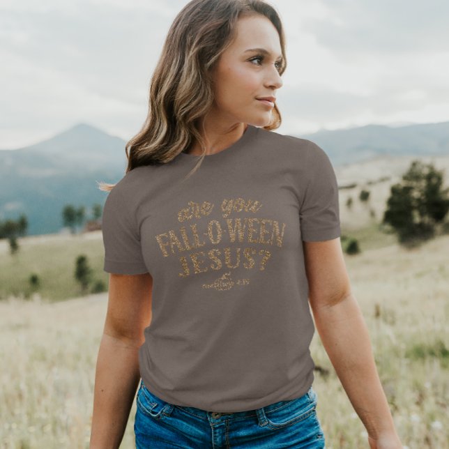 Camiseta Você é Jesus CAIU-O-WEEN? Christian Halloween (Criador carregado)