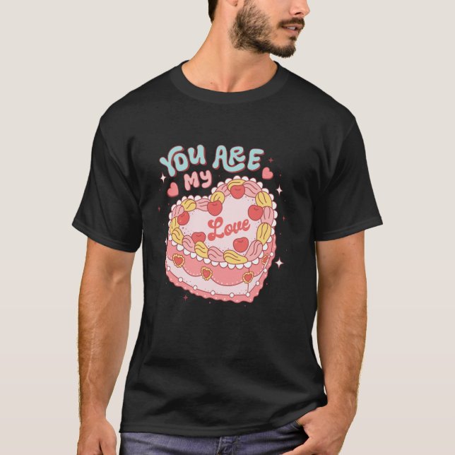 Camiseta Você É Meu Amor Bolo Docente Retro Groovy Vale (Frente)