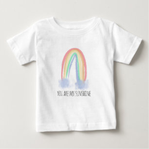 Camiseta Você é meu arco-íris pintado à aguarela