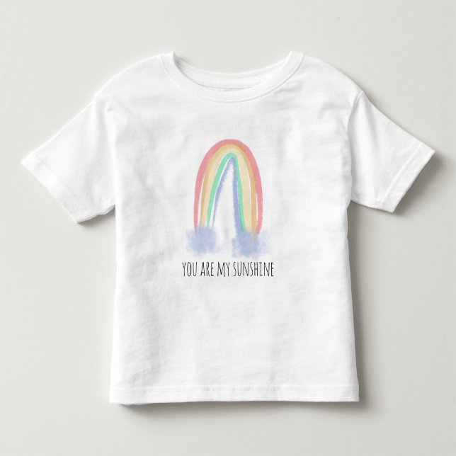Camiseta Você é meu arco-íris pintado à aguarela sol  (Frente)