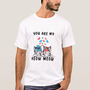 Camiseta Você É Meu Casal Gato Meow Meow Dia dos Namorados