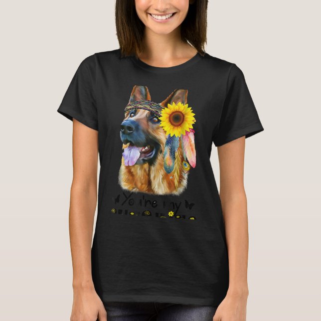 Camiseta Você É Meu German shepherd Sol E Girassol (Frente)