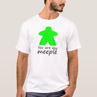 Camiseta Você é meu meeple - esboço verde do W.