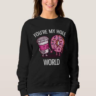 Camiseta Você é Meu Mundo Furado Donut e Café Fofo