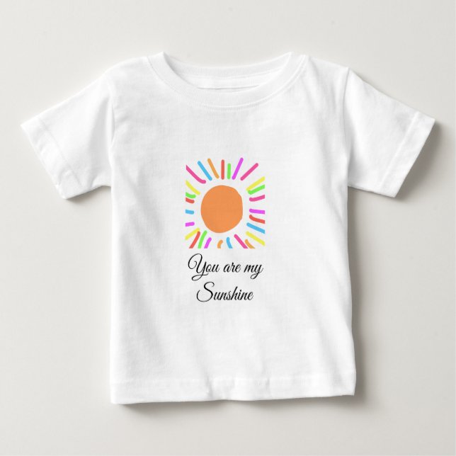 Camiseta você é meu raio solar amarelo alaranjado raios sol (Frente)