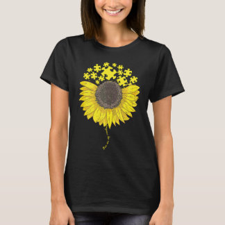 Camiseta Você É Meu Sol Puzzle de Autismo Girassol Autismo 