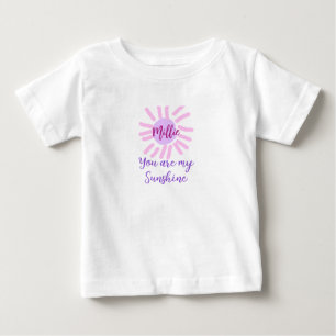 Camiseta Você é meu sol roxo púrpura, cor-de-rosa, raios so