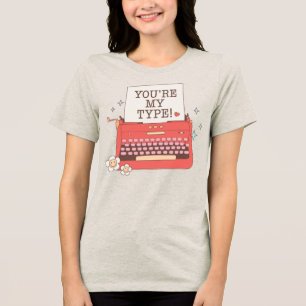 Camiseta Você é meu tipo! Máquina de Escrever Namorado Engr