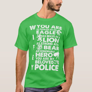 Camiseta Você É Minha Amada Polícia Esposa E Orgulhosa Polí