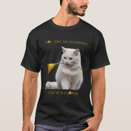 CAMISETA VOCÊ É MINHA FLOR DE SOL DE GATO DE SOL