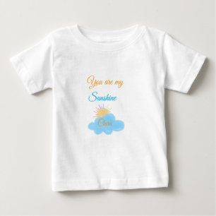 Camiseta Você é minha nuvem de raios solares laranja amarel