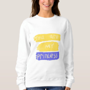 Camiseta você é minha princesa arte de texto