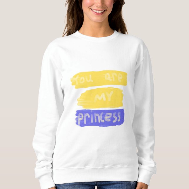 Camiseta você é minha princesa arte de texto (Frente)
