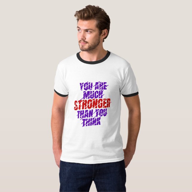 Camiseta Você é muito mais forte do que pensa (Frente Completa)