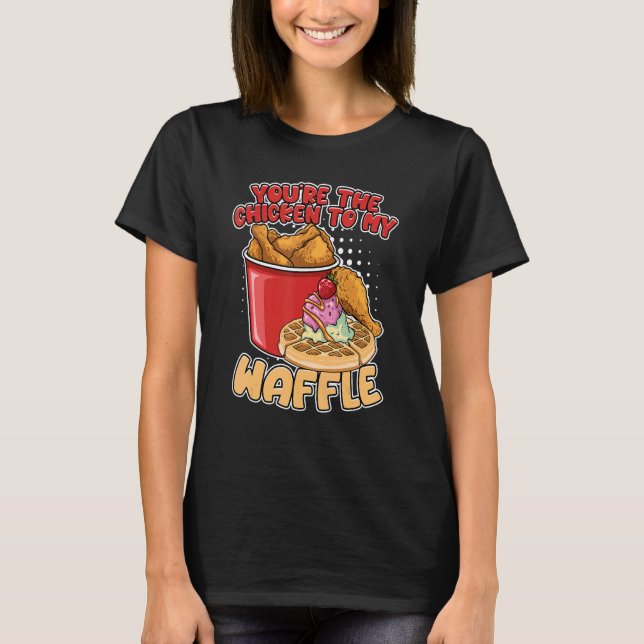 Camiseta Você é o galinha do meu Waffle Breakfast Waffles (Frente)