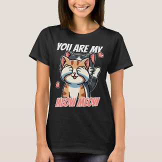 Camiseta Você é o meu meuau - o dia do Namorados de gato bo
