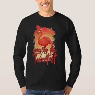 Camiseta Você é o pássaro 3 da praia Flamingo, rosa, no Twi