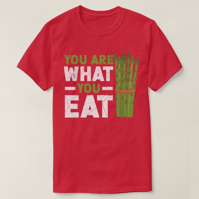 Camiseta Você É O Que Você Comeu Aspargos Vegetais (Frente do Design)