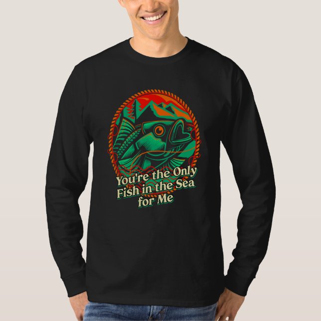 Camiseta Você é o Único Peixe no Mar Estilo de Vida de Pesc (Frente)