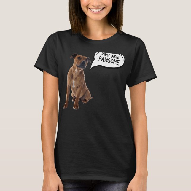 Camiseta Você É Pawsome Pitbull (Frente)
