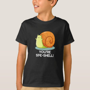 Camiseta Você é Spe-shell Engraçado Caracol Escuro BG