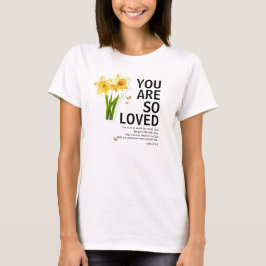 Camiseta Você É Tão Amado Floral Cristão