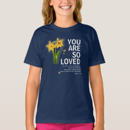 Camiseta Você É Tão Amado Floral Cristão