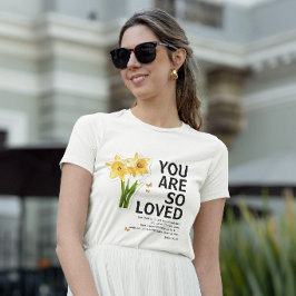 Camiseta Você É Tão Amado Floral Cristão