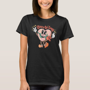 Camiseta Você É Tão Amável Corações Rosa Groovy Feliz Valen