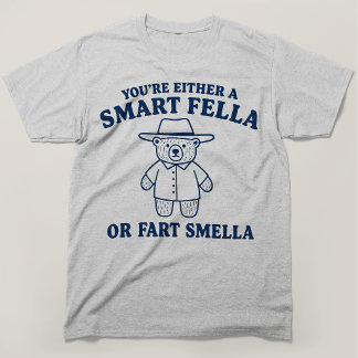 Camiseta Você é um cara inteligente ou um urso cheirador de