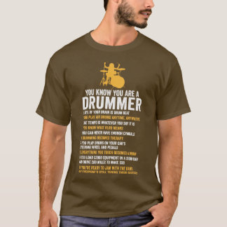 Camiseta Você É Um Drummer Se O Batedor De Presente Do Tamb