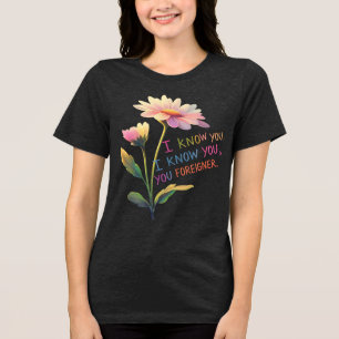 Camiseta Você é um Estrangeiro" Citação Floral T-Shir Desen