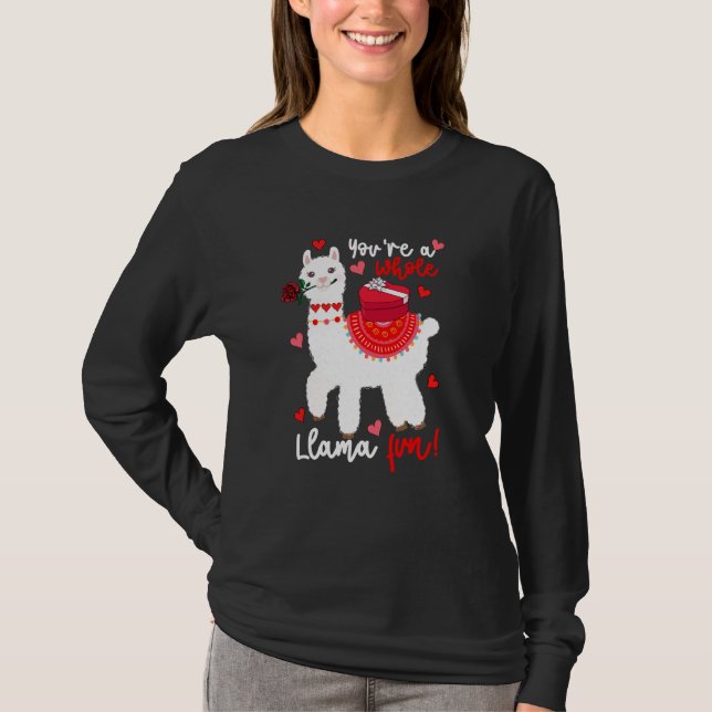 Camiseta Você É Um Llama Muito Divertido Llama Flores F (Frente)