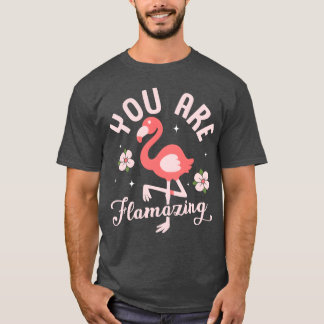 Camiseta Você é um retro rosa pássaro rosa e rosa