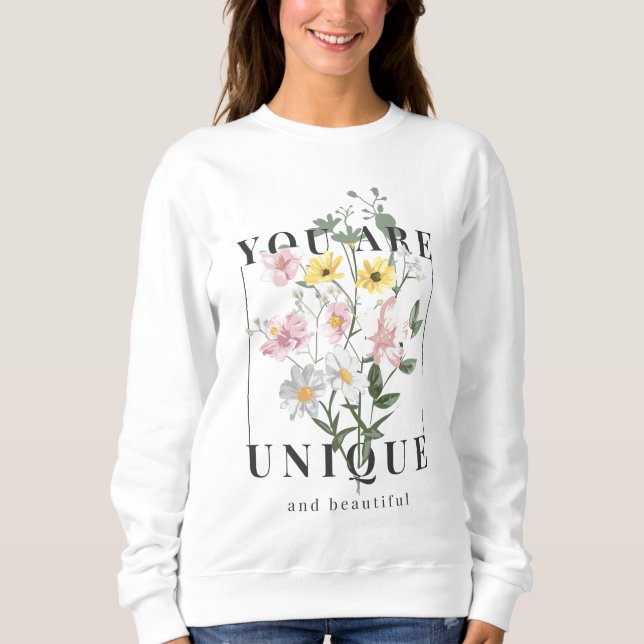 Camiseta Você é um Slogan Floral Único (Frente)