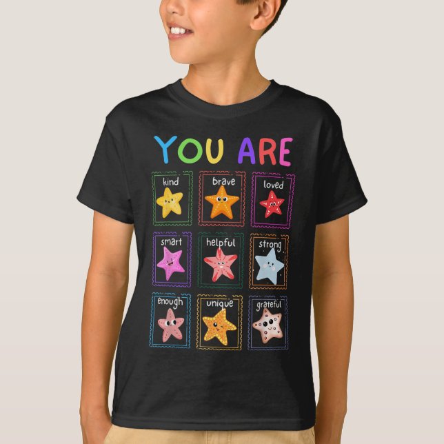 Camiseta Você É Uma Estrela-do-Mar Gentil De Volta À Escola (Frente)