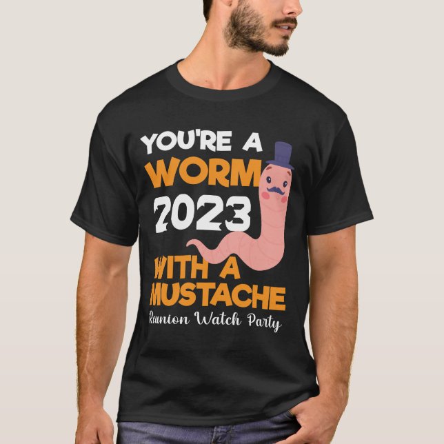 Camiseta Você é uma minhoca com um bigode James Tom Aria'T- (Frente)