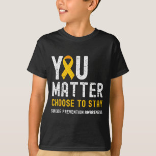 Camiseta Você Escolhe Ficar Prevenção ao Suicídio Conscient