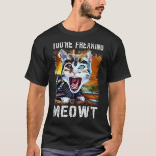 Camiseta Você está assustando Gato de Arte de Gato