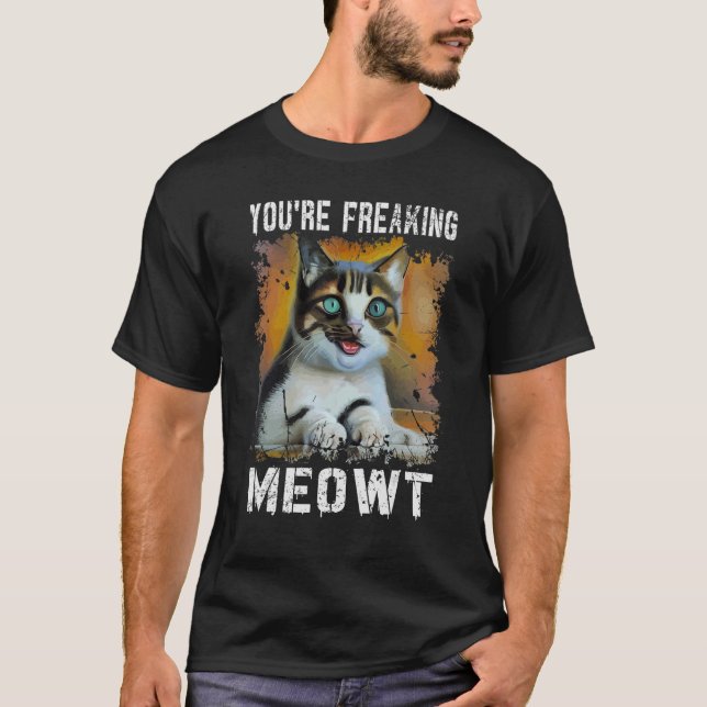 Camiseta Você está assustando Gato de Mato de Gato (Frente)