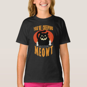 Camiseta Você está assustando Meowt   Arma Preta de Hallowe