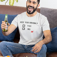Você está Bêbado? Sim Não Humor de Bebida Engraçad