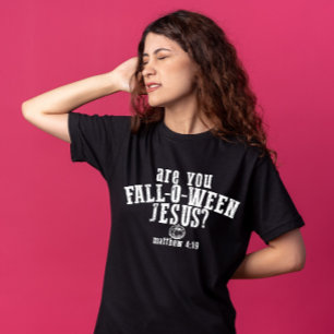 Camiseta Você Está Caindo O Ween Jesus, Dia das Bruxas Cris