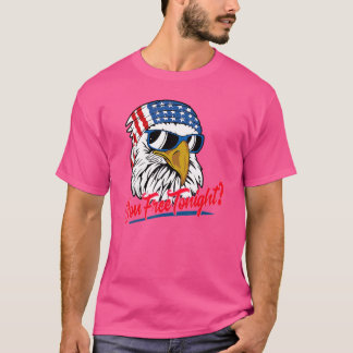 Camiseta Você está livre esta noite Águia Americana Bandeir