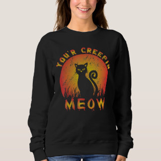 Camiseta Você Está Me Assustando Gato de Halloween