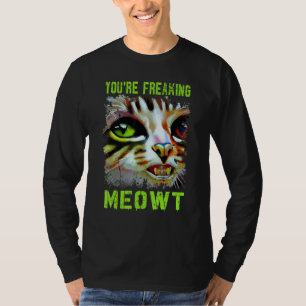 Camiseta Você Está Me Deixando Louco Gato Meme Meow Trocadi