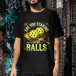 Camiseta Você Está Olhando Para as Minhas Bolas- Roupas de 