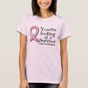 Camiseta Você está olhando um sobrevivente do cancro da