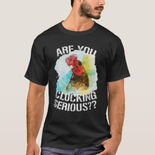 Camiseta Você Está Sendo Sério Galinha Engraçada Arte Frang
