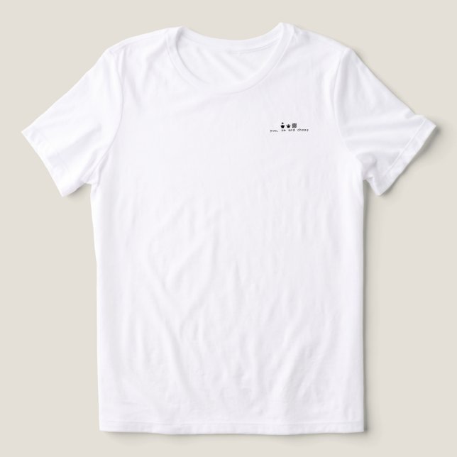 Camiseta Você Eu e Xadrez (Design frontal)